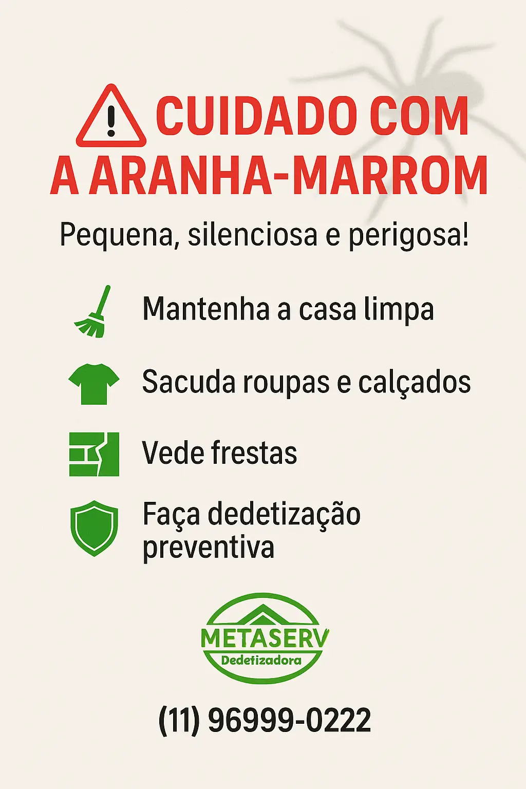 Caso Fatal Reforça os Perigos da Aranha-Marrom e a Importância da Prevenção